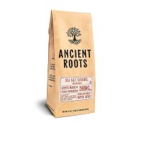 Ancient Roots Sea Salted Caramel Flavored Mushroom Coffee - Salted Caramel Medium Roast Coffee By Corim Premium Blends (12 Ounces)
