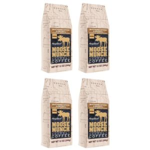 Moose Munch Gourmet Ground Coffee by Harry & David, 4/12 oz bags (Butterscotch Caramel)