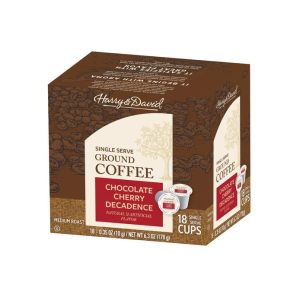 Harry &amp; David Chocolate Cherry Decadence Single Serve Coffee, 18 count box