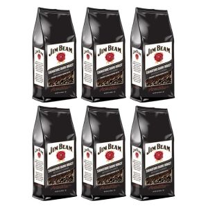 Jim Beam Signature Dark Roast Bourbon Flavored Ground Coffee, 6 bags (12 oz ea.)