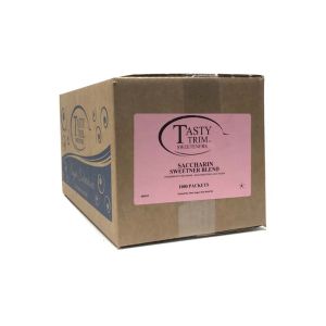 Tasty Trim Saccharin (Pink Sugar Substitute), 1 box (1,000 packets)