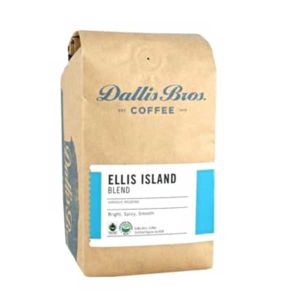 Dallis Bros. Coffee &quot;Ellis Island Blend&quot; Medium Roasted Fair Trade Organic Whole Bean Coffee - 12 oz Bag