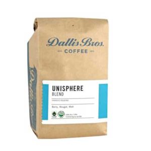 Dallis Bros. Coffee &quot;Unisphere Blend&quot; Medium Roasted Fair Trade Organic Whole Bean Coffee - 12 oz Bag