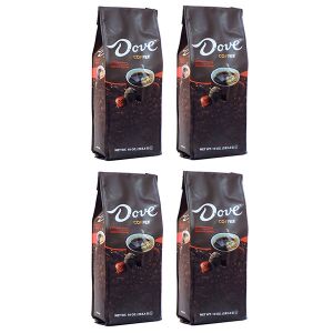 Dove Dark Chocolate, Naturally and Artificially Flavored Ground Coffee, 4/10 oz bags