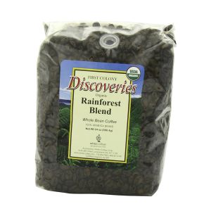 First Colony Organic Whole Bean Coffee, Rainforest Blend, Fair Trade, Medium Roast, 24 oz Bag