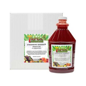 Tropical Sensations - Strawberry Banana Granita Mix, 6 Bottles 64 oz ea