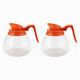 Bloomfield Decaf Coffee Decanter 64oz Glass Orange Handle Commercial, Lot of 2