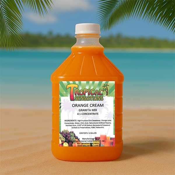 Orange Cream, Frozen Drink Mix Slush Machine Mix bottle 64 oz