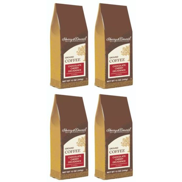 Harry & David Chocolate Cherry Decaf Coffee – 72 Single Serve Pods (4 Boxes Of 18)